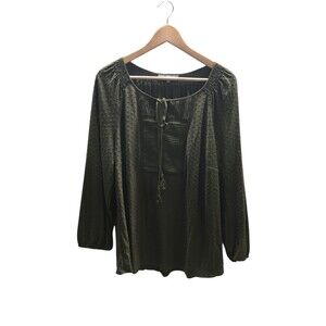 Daniel Rainn Top Women's Size 2X Green Long Sleeve